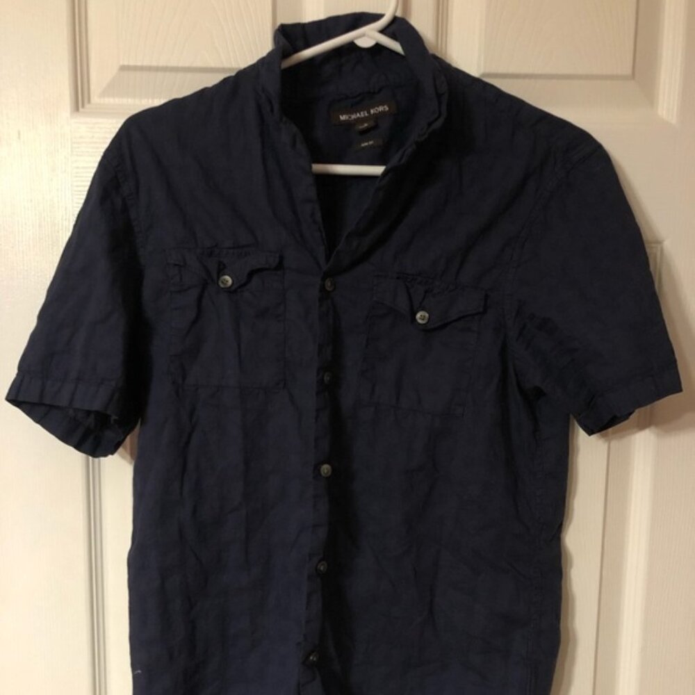 Michael Kors Short Sleeve Button Down
